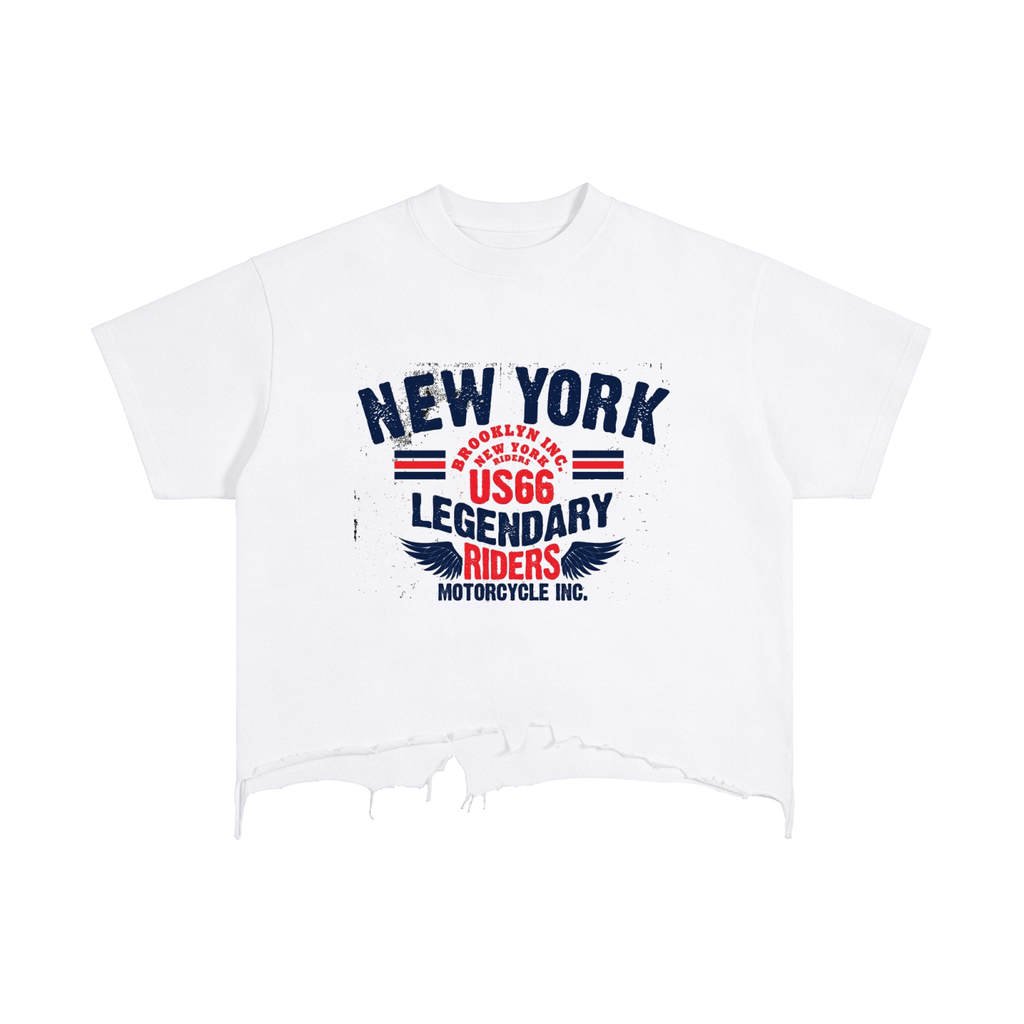 Vintage Wash Boxy Distressed Hem T-Shirt