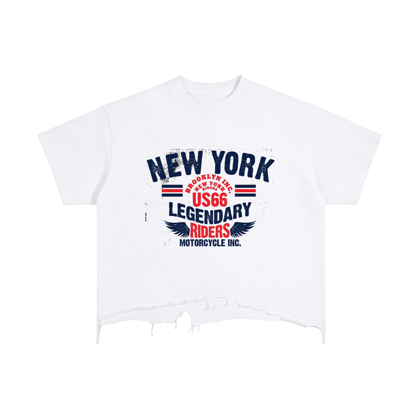 Vintage Wash Boxy Distressed Hem T-Shirt