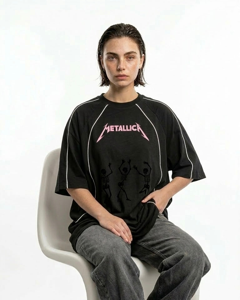 Metallica Tee Contrast Stitch Raglan T-Shirt